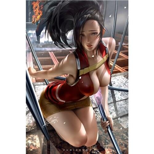 Sexy Manga Girl Yaoyorozu Posters and Prints Custom Anime Comic Game Wall Art Pictures Canvas Painting for Bedroom Living Room