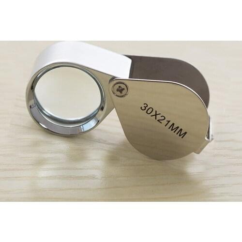 By dhl or ems 200pcs high quality Mini 30x 30x21mm Loupe Magnifier Magnifying Triplet Jewelers Eye Glass Magnifier lin4874