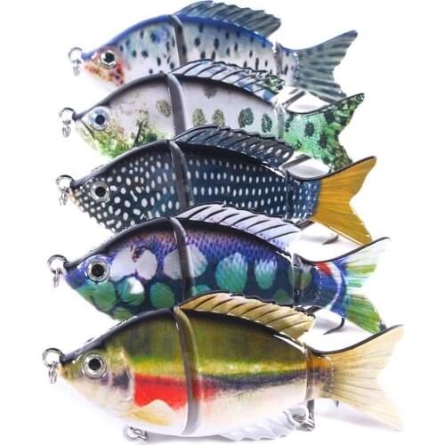 1pcs 9.5cm 22.5g 3-Segment Jointed Swimbait Lifelike 3D Eyes Fishing Hard Lure Crankbait With 2 Hook Baits Pesca for Bass Pike