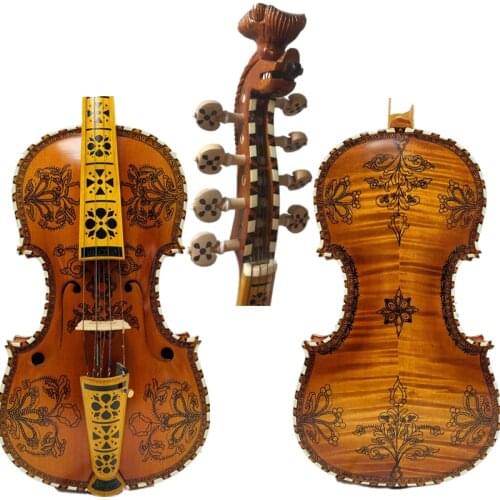 Hand made rare Norwegian fiddle 4*4 strings violin 4/4 ,hardanger fiddle