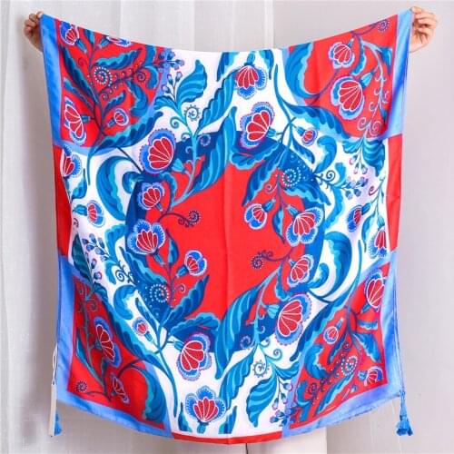 2021 Fashion Woman Scarves with Tassels Luxury Cashew Floral Scarf Women Girls 100cm*180cm Large Size Summer Muslim Shawls Hijab