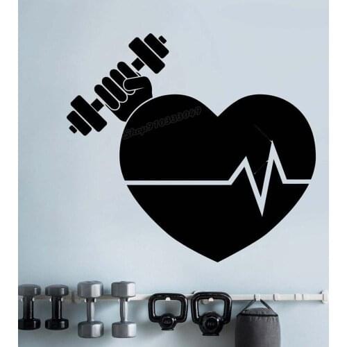 Vinyl Wall Decal Workout Athletic Gym Muscle Logo Fitness Beast Barbell Bodybuilding Healthy Wall Sticker Gym Room Decor B209