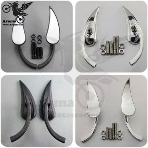 Top quality chrome silver black motorike rear ciew mirror cruise for Harley Davidson motorcycle rearview mirror moto side mirror