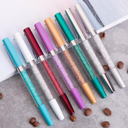 1PCS New Creative Crystal Signature Gel Pens Material Escolar School Supplies Office Stationary Rollerball Pen Gift Fineliner
