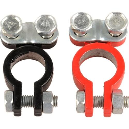 2pcs Battery Terminal for Car Clamp Clips Aluminum Alloy Connector Auto Replacement