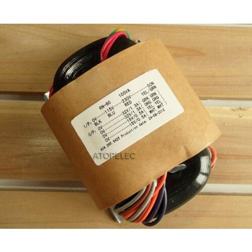 220V 100W R-Core Transformer 36V+36V 15V+15V for Audio Amplifier Preamps AMP R Core