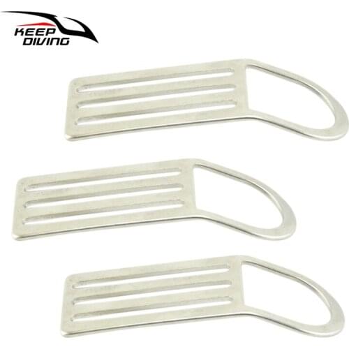 3pcs/lot Wholesale 316 Stainless Steel Diving Belt Ring With D-ring Scuba Diving Belt Webbing Belt Clip Accessories