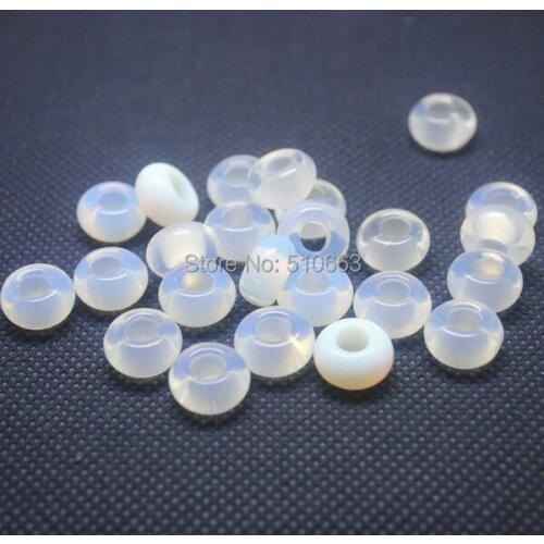 30 Pieces/Lot, Big Hole Of Opal Bead,Moon stone middle hole size,For charms bracelet making,Size: 7x13mm,hole diameter: 5mm