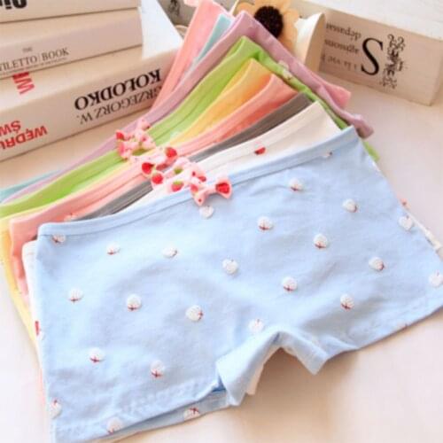 4Fashion Cotton panties womens Childrens Girls Underwear Kids shorts priefs Comfort Multi-color A128-4