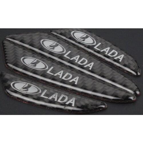 4pcs/set Car Door Scuff Sticker WRC Bumper Strip For LADA Priora Sedan sport Kalina Granta Vesta X-Ray XRay AUTO Accessories