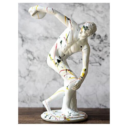 Abstract artwork sculpts the discus throwers home Arts and crafts decorations for moving human figures Nordic Figurine Creative