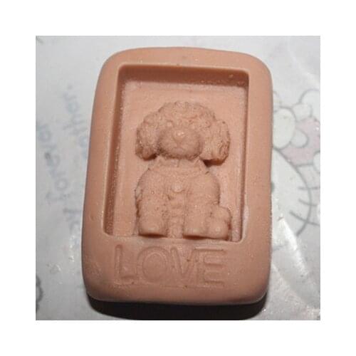C306 The dog Art Silicone Soap mold Craft Molds DIY Handmade soap molds
