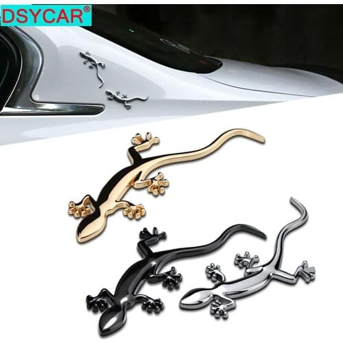 DSYCAR 1Pcs 3D Metal Gecko Car Side Fender Rear Trunk Emblem Badge Sticker Decals for JEEP BMW Nissan Audi VW Ford Honda Car New