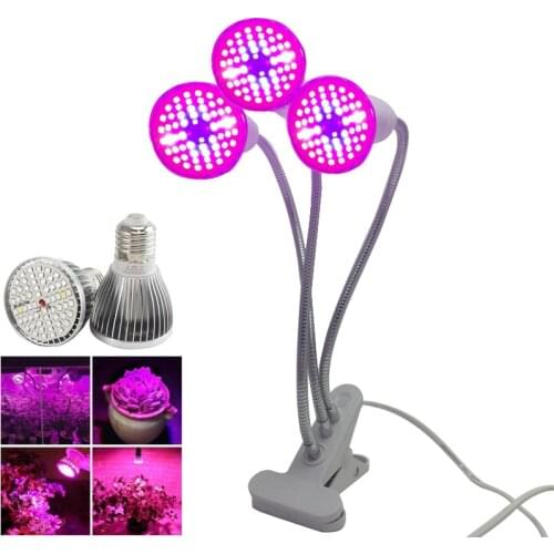 Full Spectrum 60 LED Plant Grow Light bulb Holder UV IR growing light Aluminum Indoor phyto Lamp Greenhouse vegs flower growth