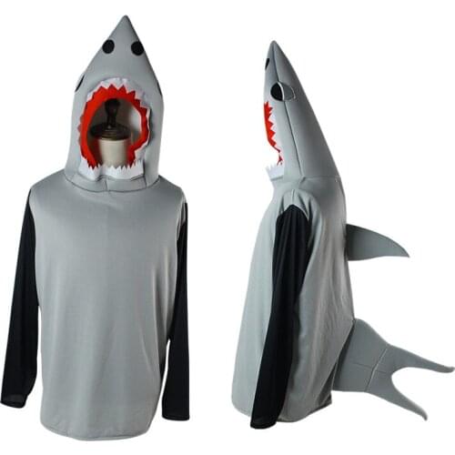 Shark Cosplay Costume Ocean Animal Stage Performance Clothing Cartoon Fancy Dress Halloween Party