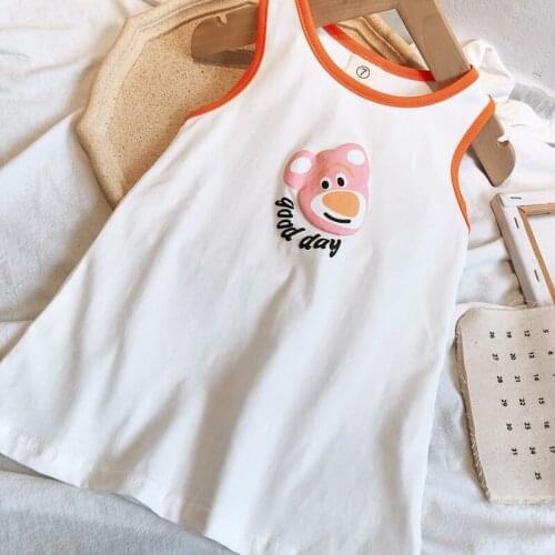 Summer 2020 Casual Letter Girls Dress Solid Cartoon Kids Dresses For Girls High Quality Fashion Girl Clothes
