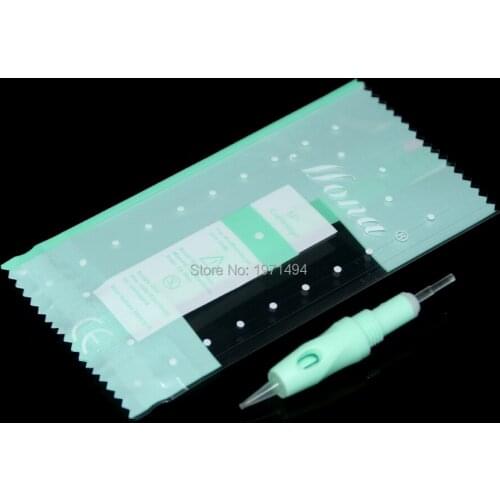 Top quality digital permanent makeup eyebrow machine 300pcs green tattoo needles 1RL/3RL/5RL5F/7F disposable sterlize needle tip