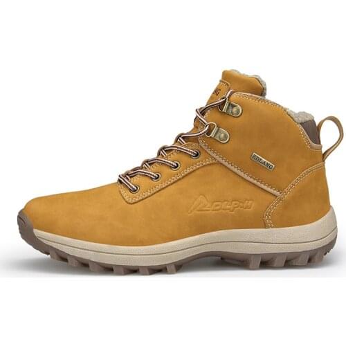 Popular Men Boot Winter Shoes Men Botas Hombre New Warm Fur Male Shoes Snow Boot Yellow Brown Blue Winter Sneaker Homens Iniciam