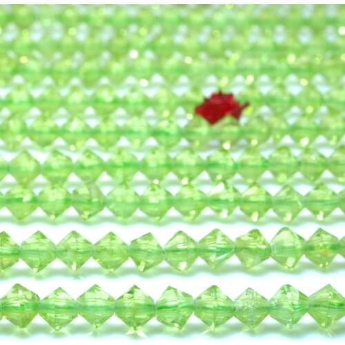 Natural Green Peridot Faceted Disc Rondelle Loose Beads Wholesale Gemstone Semi Precious Stone Bracelet Necklace Jewelry Making
