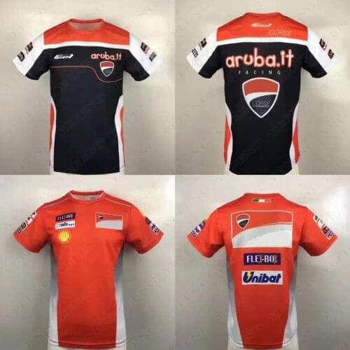 New Motorcycle Team Racing Riding T-Shirt for Ducati Breathable Clothing Black Red Jersey