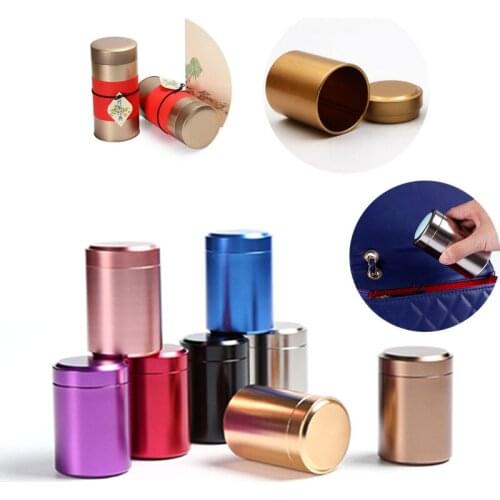 New Mini Tin Storage Box Round Shaped Sealed Jar Cans Coffee Tea Caddy Tea Iron Box Tinplate Container for Gift Home Decor