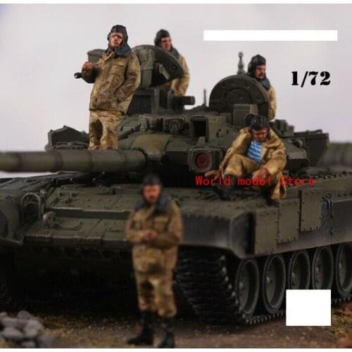 New Five 1:72 Scale Russian Tank Crews Soliders Model for 1/72 Tank or Vehicle