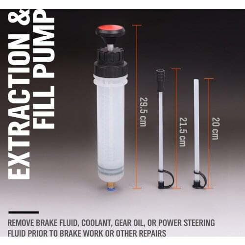 New 200cc Vacuum Oil Pump Fluid Extractor Manual Suction Vacuum Fuel Transfer Anti-freezy and Heavy Duty Construction