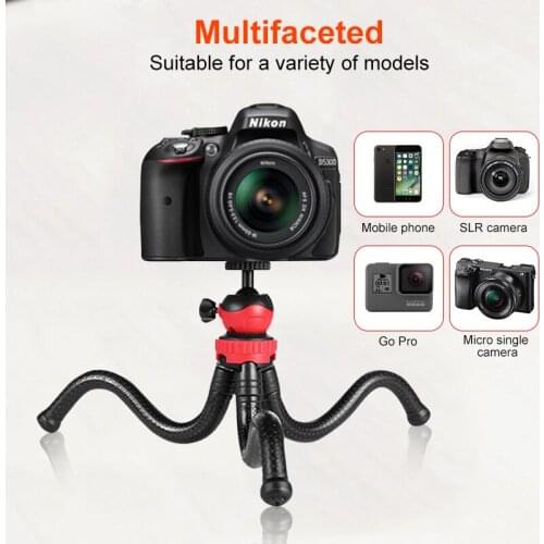 New Flexible Octopus Mobile Tripod With Phone Holder Adapter for iPhone X Smartphone DSLR Camera Nikon Canon Gopro Hero