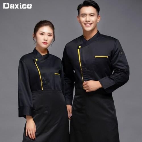 Hotel Kitchen Cook Jacket Restaurant Long Sleeve Chef Jacket Spring Catering Uniform Women Waiter Jacket Cafe Chef Uniform