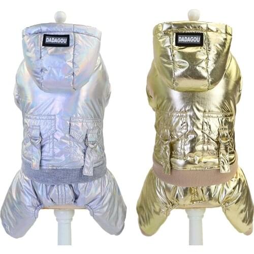 Pet Dog Clothes Russia Snow Winter Warm Coat Jumpsuit Hoodie Thicken Waterproof Pet Clothing For Teddy Dogs Costume Cat Clothes