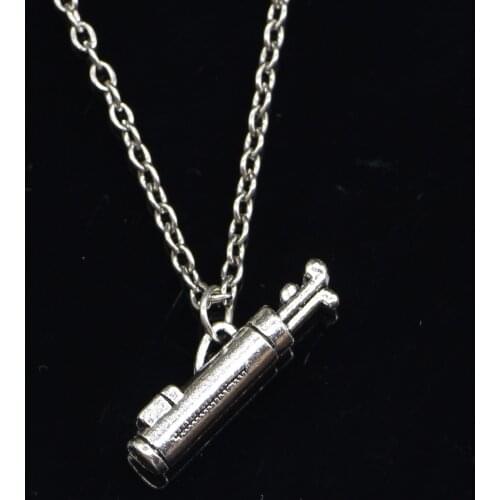 New Fashion Necklace 24x7mm golf barrel Pendants Short Long Women Men Colar Gift Jewelry Choker