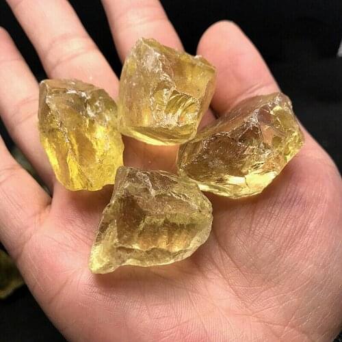 Natural yellow quartz crystal raw stone natural crystal reiki healing