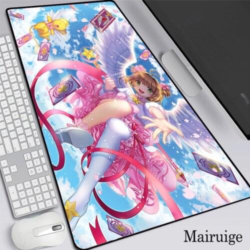 Cardcaptor Sakura Anime Girl Rubber Gaming Computer Large Mouse Pad Gamer Locking Edge Keyboard XXL DeskMat Keyboard PC MiceMats