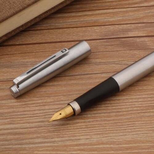 Brand WING SUNG 500 Fountain Pen Stainless Steel Golden Nib Stationery School Supplies Ink Pens