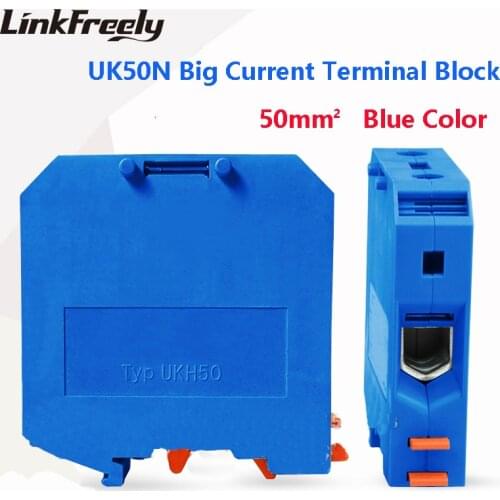UK50N Blue Wire Screw Terminal Connector UK1.5N UK2.5B UK3N UK5N UK6N UK10N UK16N UK35N Faston Splice Crimp Terminals