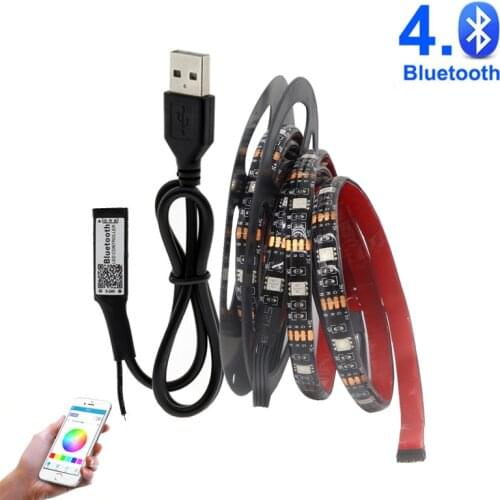 LED Strip Light Bluetooth USB Powered LED Lights Strips With Remote RGB 5050 Color Changing LED TV Backlights For Home Decor
