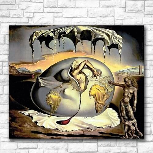 Salvador Dali Child Watching the Birth of the New Man Painting For Living Room Home Decor Oil Painting on Canvas Wall Painting