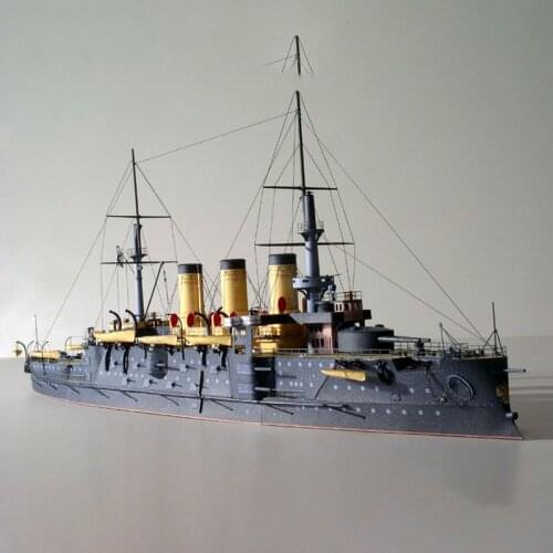 1:250 Russian Navy Osrabian Battleship DIY 3D Paper Card Model Building Sets Construction Toys Educational Toys Military Model