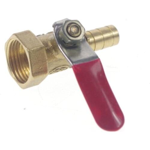 1pcs House Barbed 3/8-10"BSP Female Full Ports Brass Pipe Ball Valve