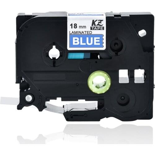 18mm Tze143 Blue on clear Laminated Label Tape Cassette Cartridge Label Ribbon Tze Tape Tze-143 Tze 143 Tze143