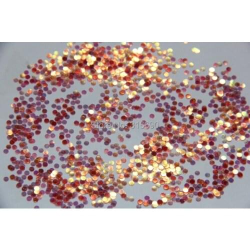 2mm Orange Holographic Glitter circle Round glitters for Glitter Nail Art and Glitter Crafts nail art Supplies