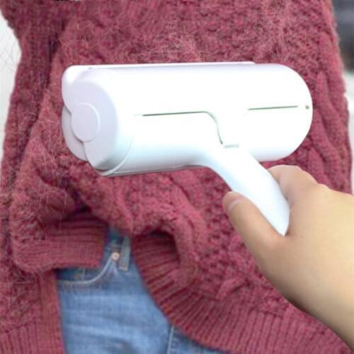 2-Way Pet Hair Remover Roller Removing Dog Cat Hair From Furniture Self-cleaning Lint Pet Hair Remover One Hand Operate