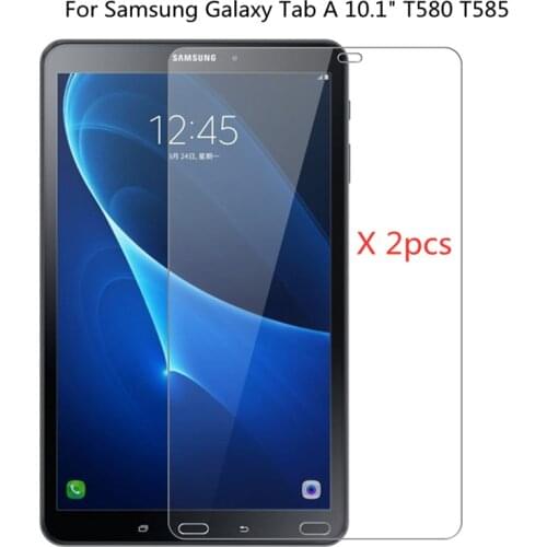 2pcs Premium 0.3mm 9H Screen Protector Tempered Glass For Samsung Galaxy Tab A 10.1 2016 T580 T585 Safety Protective Film