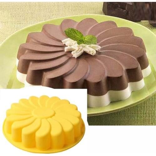 5Colors DIY 3D Sunflower Form Fondant Cake Silicone Mold Baking Cortador De Biscoito Kitchen Pastry Cake Decorating Tools