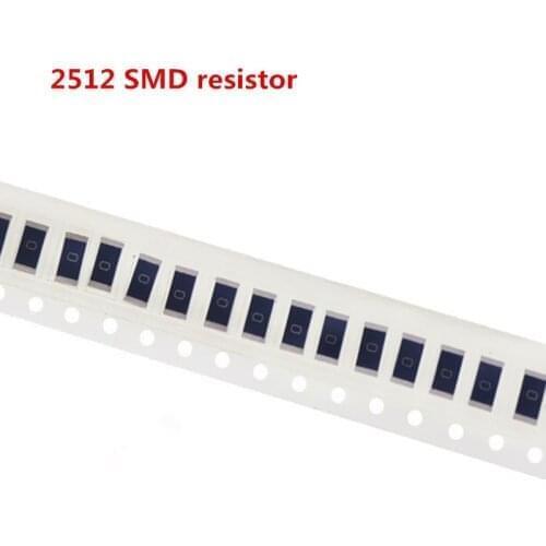 50PCS 2512 SMD Resistor 1W 1% 0.1R 0.1 0.05 49.9 1 22 0.5 12 4.7 10K 100 1.2K 39 240 3920 43200 Ohm 0.1ohm R100 R10 0.05R 49R9