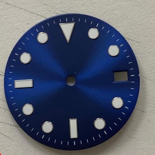 Nh35 watch accessories 29mm dial blue luminous fit for Japanese nh35 movement