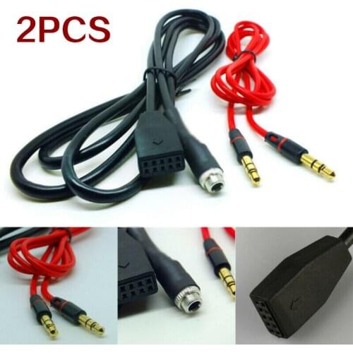 Mayitr 1pc 10-pin Female Interface AUX Stereo Audio Cable MP3 Cable Fit For BMW E39 E53 X5 E46 Accessories Parts