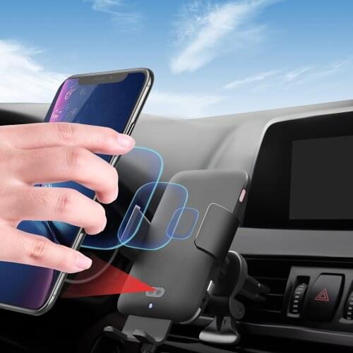 10W Qi Car Wireless Charger for IPhone X Xiaomi Samsung Auto Clamping Fast Wireless Charging Car Holder Phone Wireless Charger