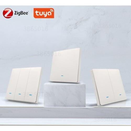 ZigBee Wireless Scene Switch Push Button Controller By battery Setup Automation Scenario for Tuya Smartlife Devices