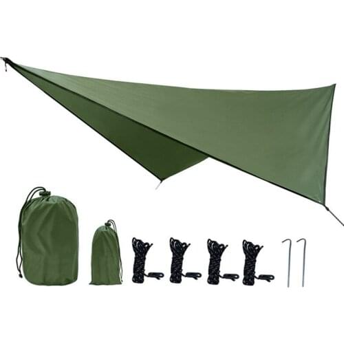 Camping Tarp Waterproof Hammock Rain Fly Tent Shelter Essential Survival Gear Sunshade Outdoor Awning